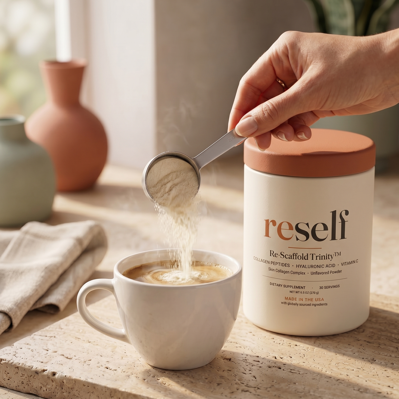 One scoop in your morning coffee